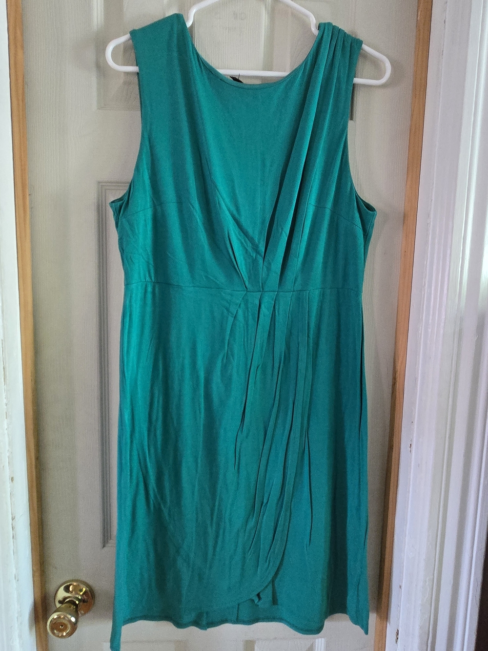 Old Scool MOSSIMO From TARGET Teal Sleeveless Midi Dress with Draped Front